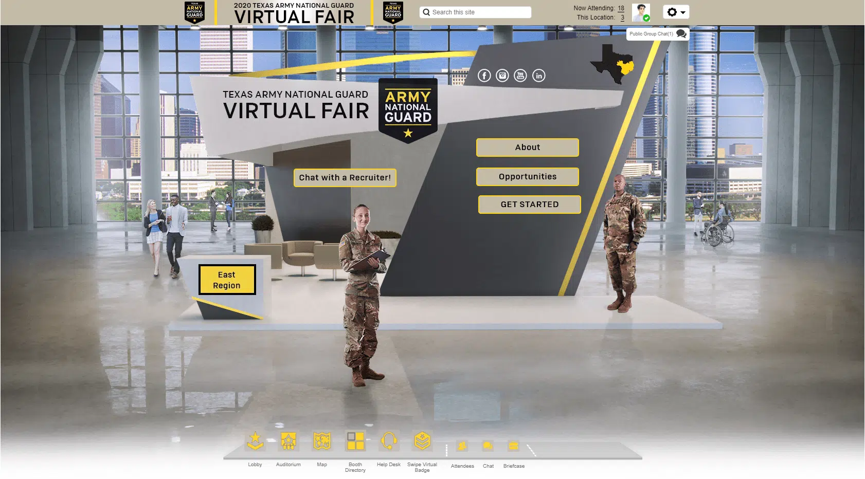 Virtual Career Fair booth job