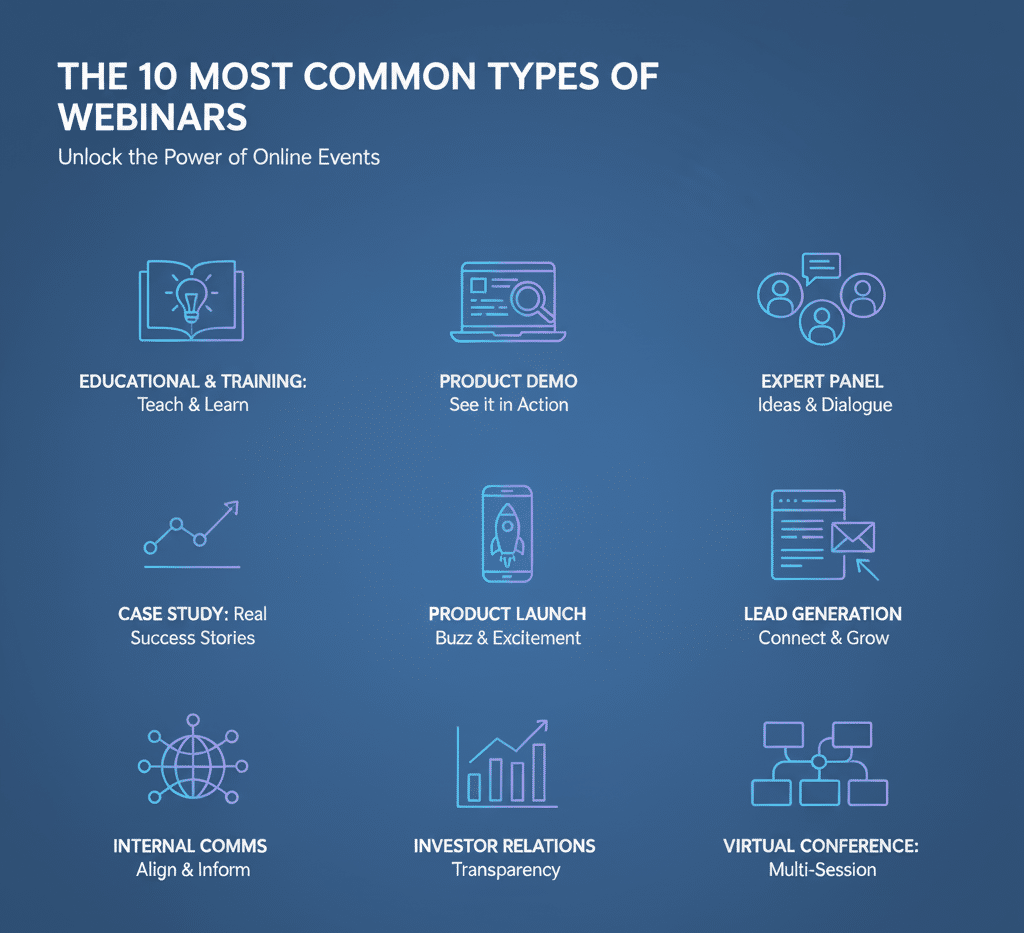 10 Types of Webinars and When to Use Each